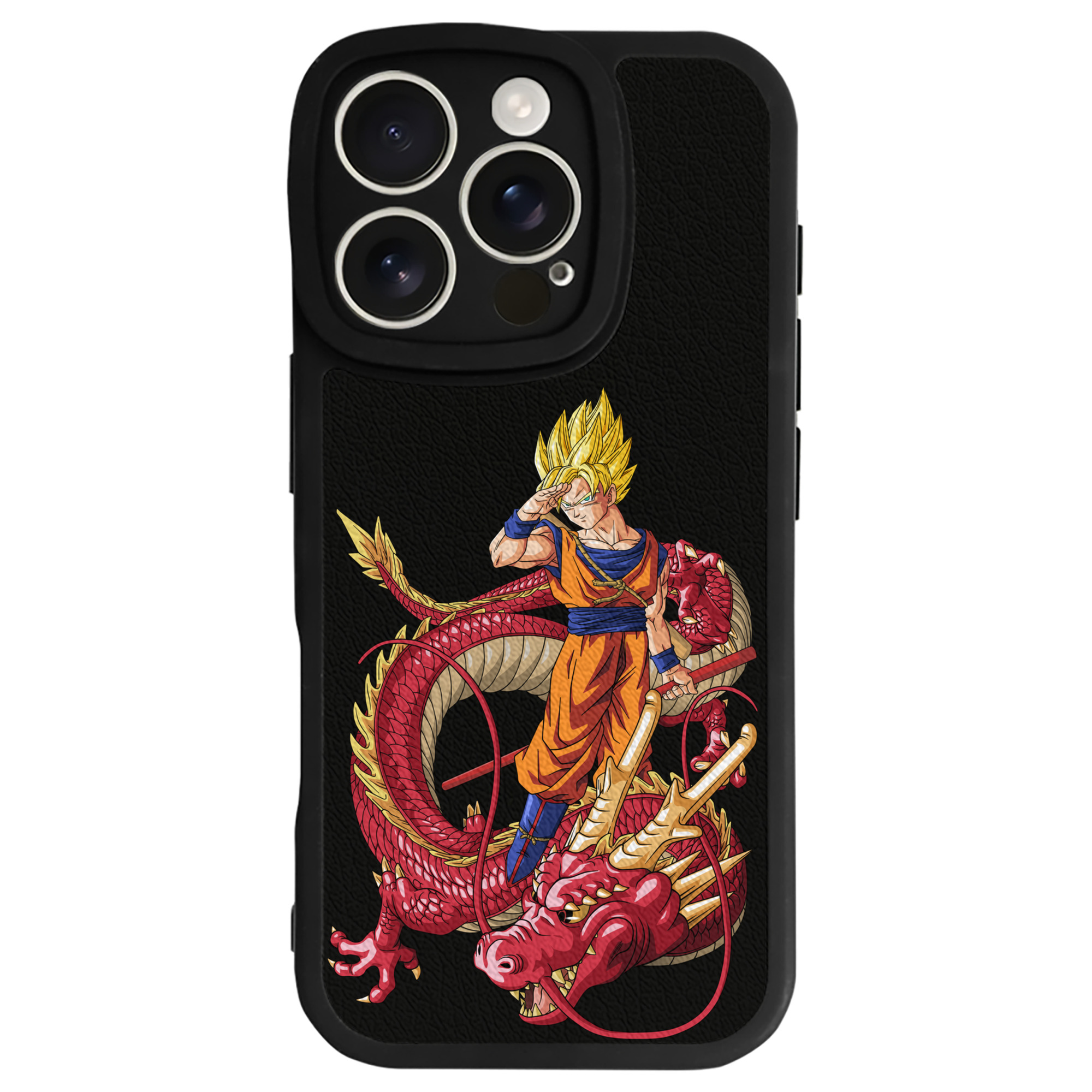 （画像用） ドラゴンボール 孫悟空（そん ごくう）Son Goku カカロット DRAGON BALL Kakarotto 【iPhone 16シリーズ対応】シリコンスマホケース（レザー調） 材質：シリコン
